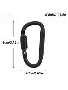 5pcs/10pcs D-Shaped Aluminum Alloy Locking Carabiner Backpack Clip Keychain Water Bottle Clip Outdoor Quick Release Hook - Multicolor - View 2