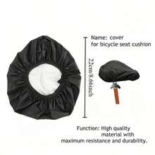 Black Elastic Bicycle Seat Cover - Polyester Saddle Protector, Suitable For Road And Mountain Bikes, Universal Adult Cycling Accessory, Seat Cushion Protector, Streamlined Saddle Design, Flexible Protection - Multicolor - View 5