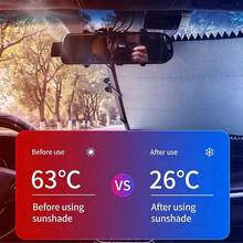 1 pieza Parasol retráctil automático para parabrisas, bloquea los rayos UV y el calor para enfriar el automóvil. Plegable y fácil de instalar, reduce el deslumbramiento, ajuste universal para sedanes, SUVs y camiones, accesorio práctico para el automóvil en verano. - Multicolor - Ver 2