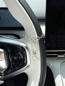 1件裝蝴蝶裝飾鏈汽車方向盤裝飾內飾吊飾鏈女性裝飾條 - A - 查看 2