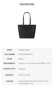 Michael Kors Jet Set Travel 系列純色女款單肩包 35F3GTVT8B 黑色 - 黑色35F3GTVT8B BLACK - 查看 9