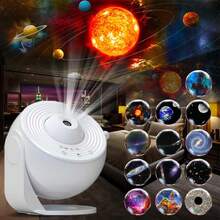 1pc Earth & Galaxy Projector + 13 Slides, High Definition Starry Sky Night Light, Adjustable Focus, Create Indoor Atmosphere, Galaxy Projector, Starry Sky Projector, Galaxy Light, Bedroom Projector Lamp, Nebula Ceiling LED Light With Remote Control - Multicolor - View 14