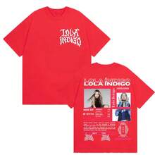 Singer Lola Indigo Akelarre Tour 2025-2026 Graphic T Shirts For Men Women Vintage High Quality Oversized Cotton T-Shirts Streetwear - 白色 - 查看 10