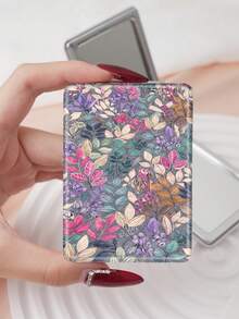 1PC British Country Style Portable Folding Makeup Mirror, Lightweight Ultra-Thin Convenient Durable PU Leather, Suitable For Various Occasions Travel Party Work School, Suitable For All Ages - Multicolor - View 17