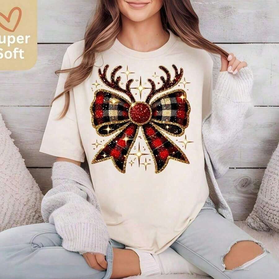 Camiseta de peluquero CH Ristmas, regalo divertido para estilista, camiseta de fiesta CH Ristmas de salón, camiseta retro de Santa, regalo lindo de Navidad de salón S220G, camiseta de algodón 100% de peso pesado. Con patrón de impresión de mariposa, adecuada para niñas y mujeres, camiseta inspiradora de cuello redondo corto, estilo estético lindo Y2K, adecuada para uso al aire libre, familiar, laboral o de calle, camiseta casual suelta diaria-lilys-lilys QGW7 - Blanco - Ver 1