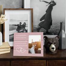Marco de fotos de escritorio horizontal de estilo moderno - Con él por el resto de mi vida Marco de fotos de gratitud - Regalo rectangular para fiesta, regalo de boda Pasar mi vida juntos, Coleccionar citas de amor - 1PC - Ver 2