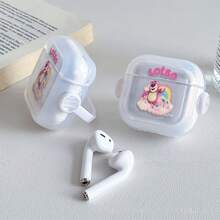 迪士尼皮克斯 Lotso AirPods Pro 保護殼 可愛彩虹雲朵草莓熊 透明防震殼 附旋轉支架 適用於 AirPods 1/2/3/4 及 Pro/Pro 2 代 適合新款 AirPods Pro 3 聖誕襪禮物 送女友 - Transparent - 查看 2