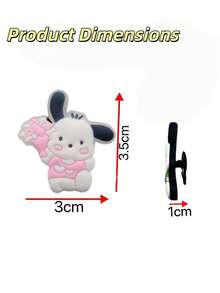 Sanrio 5/10/20件組生日派對裝飾，可愛圖案創意螢光鞋飾套組，夜間發光，適用於沙灘包、洞洞鞋、涼鞋，PVC材質，可用作鞋飾、鞋掛飾、洞洞鞋配件，隨機款式軟橡膠鞋飾可愛鞋花 - 查看 9