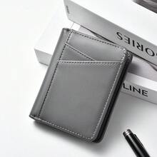 New PU Leather Men's Wallet & Card Holder, Multiple Card Slots, Compact & Minimalist Design, Suitable For Storing ID And Various Cards - Multicolor - View 12