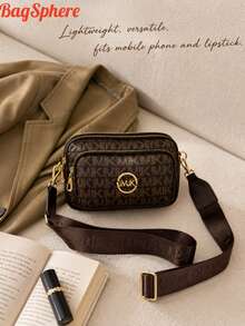 2026 New Classic Versatile Solid Color PU Waterproof Rhombus Design Retro Fashionable Metal Animal Logo Decor Shoulder Bag Square Bag With Letter Pattern Luxury Designer Bag Designer Bag For Women Cruise Essential Travel Essential - Coffee - View 2