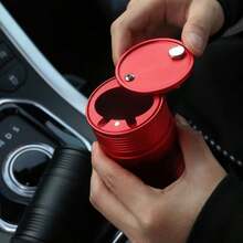 1pc Car Ashtray With Lid, Portable Odor-Proof Flame Resistant Ashtray With Skull Design, Fits Car Cup Holders, Multi-Use For Car, Home & Office, Creative Car Accessory - Car Ashtray - View 7