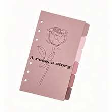 6pcs Prologue Of Roses Binder Dividers - A5/A6 Loose-Leaf Refill Pages With 6-Hole Punch Suitable For Journals, Planners, Supplies, Office Organizers, Cardboard Sheets Compatible For Binders School Supplies - Loose-leaf Divider - View 6