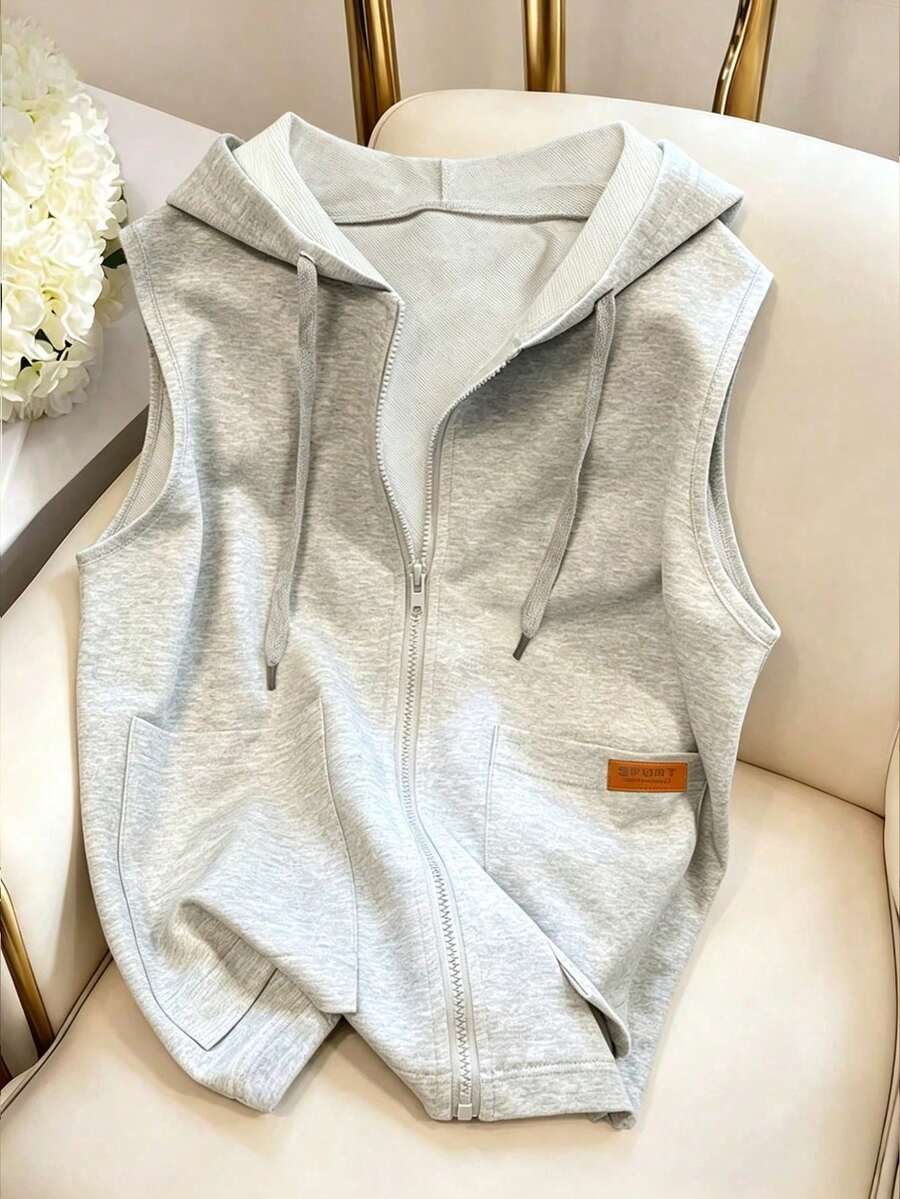 Sudadera delgada y estilosa para mujer, apta para capas, nueva llegada de primavera/verano - Gris - Ver 1