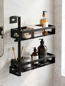 Estante giratorio de especias de cocina de 2 niveles, construcción de acero al carbono, estante multifuncional para almacenamiento de especias y condimentos, organizador de frascos de especias de cocina, estante multiusos con superficie fácil de limpiar y resistente, organizador de frascos de especias para cocina - Multicolor - Ver 9