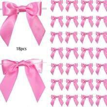 5/10/18/38/68 Pcs Satin Twist Tie Bows For Treat Bag Satin Ribbon Tie Bows For Tying Up Packages Present Bags Bakery Candy Bags Decorating Ribbon Bow Gift Wrap Bows - View 57