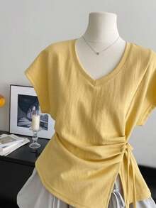 Women Tops - Yellow - View 2