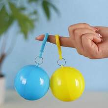Adult Emergency Raincoat Keychain Compressed Ball Portable Waterproof Disposable Rain Poncho Lightweight Unisex Raincoat Outdoor Sports Cycling Hiking Camping Climbing Travel Amusement Park Rainy Day Essential Thickened Transparent Long Cape - Multiple Styles - View 11