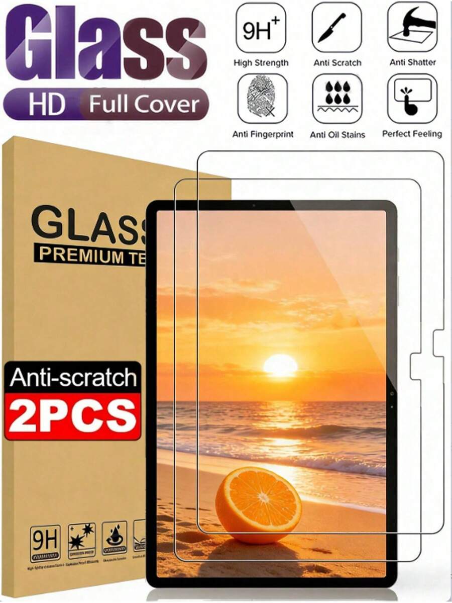 2 miếng kính cường lực siêu nét cho máy tính bảng, độ cứng 9H, chống nổ, chống trầy xước, dễ dán, dùng cho Galaxy Tab S9 S8 S9FE S10+S10 FE A9 A9+ S8+ S9+ S11 A11+ 12.4 Inch/iPad Air Pro 11/13 Inch 5th/6th/7th/8th/9th/10th/11th/12th 2026/2025/2024, tương thích /Matepad/Honor, dùng cho văn phòng/vẽ, tự hút, không bong bóng, bề mặt mượt, chống dầu