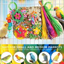 1pc Random Style Parrot Toy Bird Supplies Mesh Paper Rope Chewing Toy Game Net Climbing Net - View 4