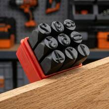 9/27 PCS Number & Letter Stamp Set | Metal Punch Tools For Leather, Wood & Soft Metals – DIY Embossing & Imprinting Kit With Carrying Case - Only 6mm Numbers Set - View 6