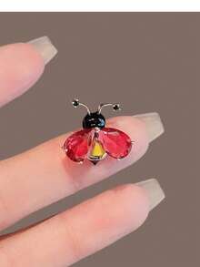 New Korean Cute Crystal Bee Brooch Pin Suit Anti-Light Brooch Female Collar Pin Accessories - Multicolor - View 4