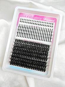 Hinarin 280PCS 3-In-1 False Eyelash Clusters 80D Lashes Fairy Hair Lower Lashes Reusable Thick Fake Eyelash Clusters Single Strand False Lashes Pointed Tip Eyelash Cartoon Clusters Mink Lash Strips Densely Packed False Eyelashes - D - View 6