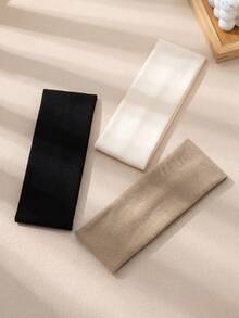 Solid Color Wide Headband, Minimalist Elastic Hair Hoop, Hair Accessory Suitable For Women's Daily Wear - Multicolor - View 2