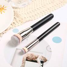 3/1pc Professional Kabuki Makeup Brush Set, Soft Dense Synthetic Foundation & Concealer Brushes, Airbrushed Finish Face Contour Tools - Multicolor - View 9
