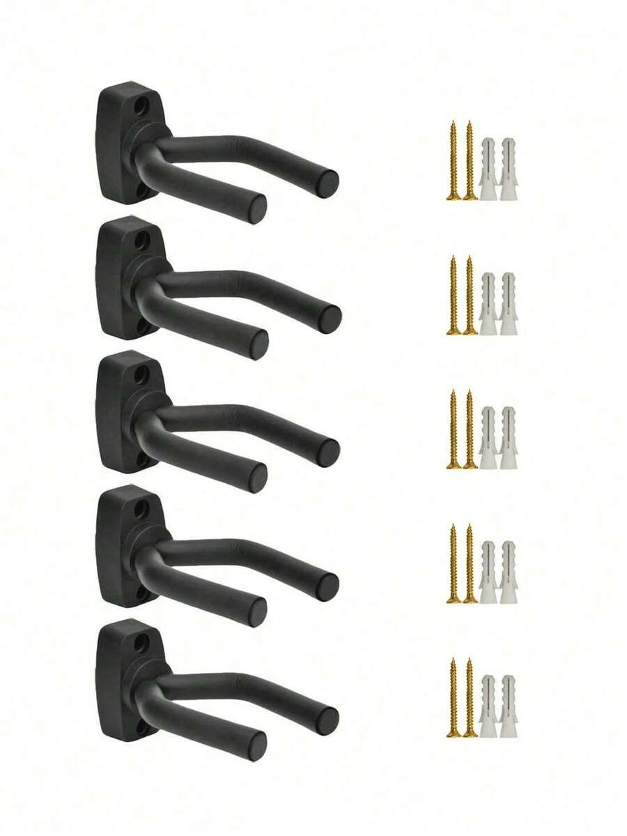 6/4/2/1 pieza Soporte de pared para guitarra 4 piezas, Gancho de montaje en pared para soporte de guitarra, Estante de exhibición con tornillos - Instalación fácil - Adecuado para varios tamaños de guitarras, bajos, mandolinas, banjos, ukeleles