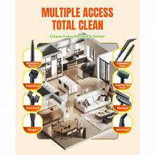 JAWFOAL Handheld Steam Cleaner With 15s Fast Heat, 650mL Large Tank, Adjustable Pressurized Steam, Multi-Surface Cleaning For Kitchen, Bathroom, Car, Tile & Furniture - 美規A型插(110-127V) - 查看 9