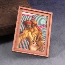1 Piece Of Mini Photo Frame Shaped Refrigerator Magnet, Exquisite Home Decoration Gift, Featuring A Selfie Dog Couple , Wonderful Holiday Gift, Gift For Loved Ones - mặc định - Xem 1