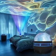 1PC Water Ripple Projection Lamp, LED Night Light, USB Powered With Remote Control And Multiple Color Adjustments, Perfect Gift For Birthday, Wedding, Halloween And Home Decor Room Decoration Night Light Atmosphere Lamp Bedroom Light - Multi-color light - View 12