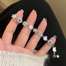 1件优雅甜美简约粉色樱花水钻手链，适合女性日常、节日、派对、情人节、嘉年华等场合佩戴 - 彩色 - 查看 16