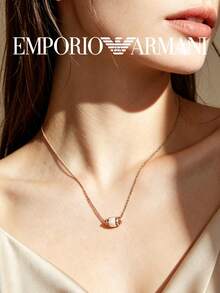 Kalung Liontin Baja Tahan Karat Emas Mawar Armani EGS2828221 - Emas - View 3