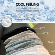 1 Pair Sun Protection Ice Sleeves, UPF50+ UV Protection Arm Sleeves, Ice Silk Cooling Fingerless Arm Guards, Adjustable Breathable Anti-Slip Design, Unisex For Driving, Cycling, Outdoor Sun Protection - Multicolor - View 5