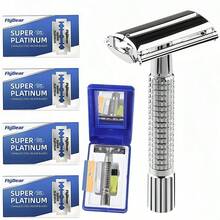 Silvery Zinc Alloy Razor For Women, Stainless Steel Handle, Reusable, Unscented, For Beard And Mustache, Face, Armpit, Bikini, Legs - Tools & Accessories - Silver - View 2