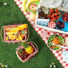 Grand panier de pique-nique en osier avec poignée, panier cadeau à remplir, panier à ouverture supérieure convenant pour le jardinage, les fruits, les bonbons, le vin, la collecte d'œufs de Pâques, les mariages, les légumes et plus encore - Multicolore - Voir 11