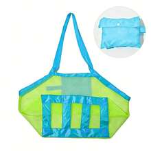 1pc Large Mesh Beach Tote Bag With Shoulder Strap, Sand-Proof And Quick-Dry Beach Storage Bag, Suitable For Swimming Pool, Camping Gear Storage, Shells, Outdoor Travel Bag, Water Sports, Toiletries Storage, Hawaii - Multicolor - View 11