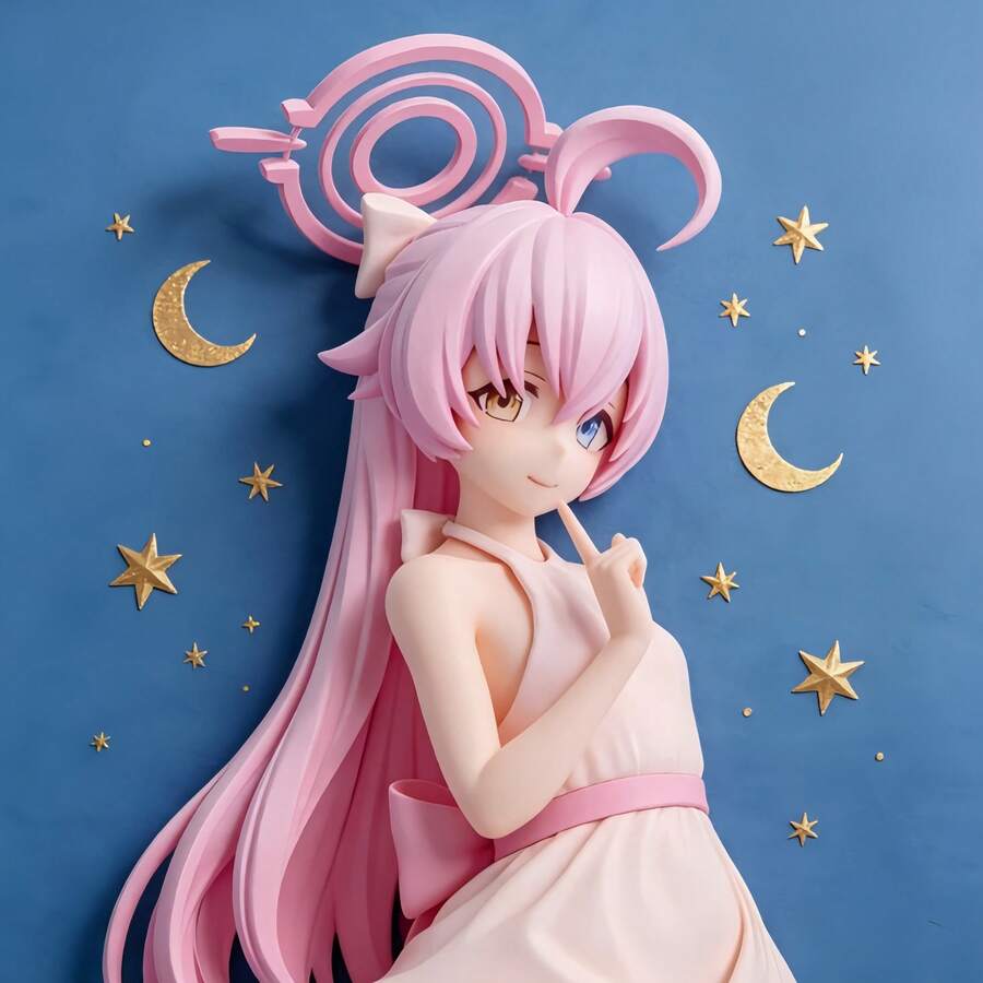 1件/蔚藍檔案婚紗版 砂狼白子 & 星野 2D GK 動漫模型裝飾品，適合動漫電影系列角色玩具、居家裝飾、動漫迷收藏禮物、漫畫動漫角色模型，聖誕節、萬聖節、感恩節禮物 - 彩色 - 查看 1