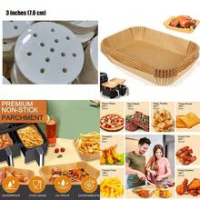 NEW 100*Air Fryer Paper+100*Circular Pad Paper Liners Disposable NonStick Parchment UK - VJN0173 - View 2