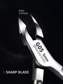 Stainless Steel Cuticle Nipper For Back To School | Ultra-Sharp Dead Skin & Ingrown Toenail Trimmer For Teens & Students | Professional Manicure Pedicure Tool For Easy School Day Nail Care - Silver - View 3