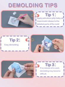 Taba Kit 100ml DIY 手作套組，含 3 個矽膠模具，適合 DIY 手工藝與珠寶製作，初學者理想選擇，教室獎勵、派對禮物 - set - 查看 4