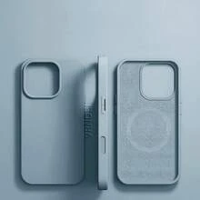 VRNOEI 奢華磁吸無線充電手機殼，相容 iPhone 16 14 13 12 11 15 17 18 Pro Max，天鵝絨材質，相容 iPhone 17 AIR 14 15 16 Plus，手機殼配件，相容 Galaxy S26 S24 S23 S22 S21 S25 Ultra Plus，磁吸無線充電保護殼 - 遠峰藍 - 查看 22