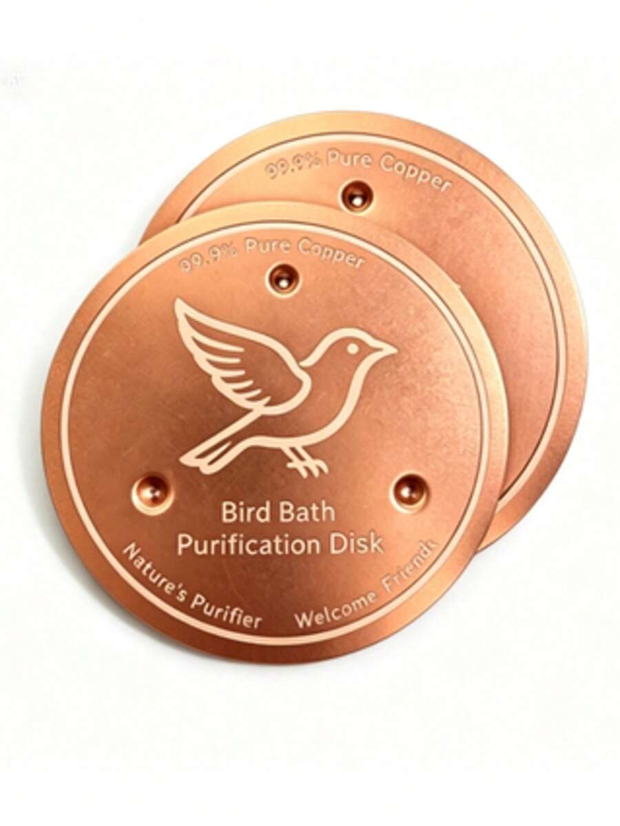 1 buah Bak Mandi Burung Tembaga Murni - Sistem Pemurnian Kolam Alami, Dilengkapi dengan Alas Stabil Tiga Titik, Terbuat dari Tembaga Tahan Lama 0,6 mm, Digunakan untuk Disinfeksi Air, Cocok untuk Kolam atau Fitur Air (Cocok untuk Kolam Renang, Air Mancur)