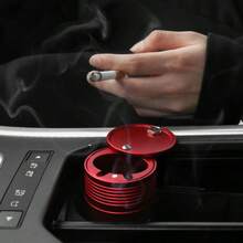 1pc Car Ashtray With Lid, Portable Odor-Proof Flame Resistant Ashtray With Skull Design, Fits Car Cup Holders, Multi-Use For Car, Home & Office, Creative Car Accessory - Car Ashtray - View 6
