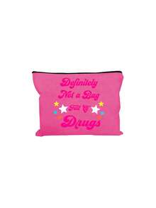 "Definitely Not Full Of Medicine" Makeup Bag, Colorful Sarcastic Letter Print Zipper Pouch, Portable Travel Toiletry Bag, Lightweight Medicine Storage Bag, Reusable Pill, Cosmetic, Small Accessory Organizer, Humorous Gift For Women, Friends And Travel Enthusiasts, Back To School Gift, Teacher's Day Gift - Multicolor - View 15