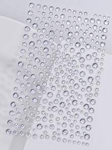 1/3pcs Self-Adhesive Rhinestone Stickers, Crystal White Glitter Gemstone For Face, Hair, Eyes, Body For Women & Girls, DIY Music Festival Makeup Decor Accessories,Concert Look - White - View 5