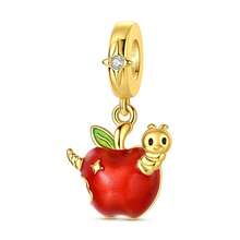 1Pc 18K Gold Plated Animals Insects Collection Lion Tiger Leopard Chameleon Horse Firefly Beetle Butterfly Dangle Charm Suitable For Bracelet Necklace Pendant Beads For Diy Jewellery Making Close To Nature Special Gift For Women Girl - Gold - View 17