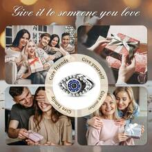 1 Piece Original 925 Sterling Silver Blue Evil Eye Pendant Cubic Zirconia Inlay, Exquisite Jewelry Fits DIY Making Original Bracelets And Necklaces - Silver - View 6