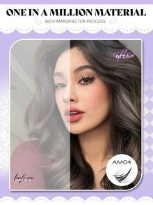 GROINNEYA 6 Rows Lower Lashes No Glue Needed False Lashes Spiky Cartoon Style Self-Adhesive DIY Lashes Press-On Bottom Lashes Clusters Delicate Comfortable Individual Lashes Easily Create Professional-Level Lash Effects At Home - C - View 4